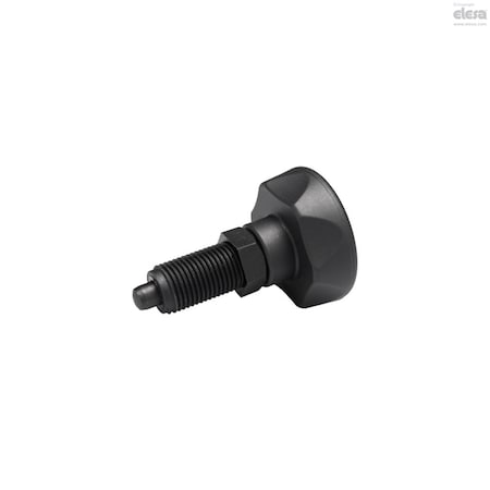 Elesa Black-oxide steel plunger, without locking nut, PMT.110-10-M20x1, 5-A PMT.110-A